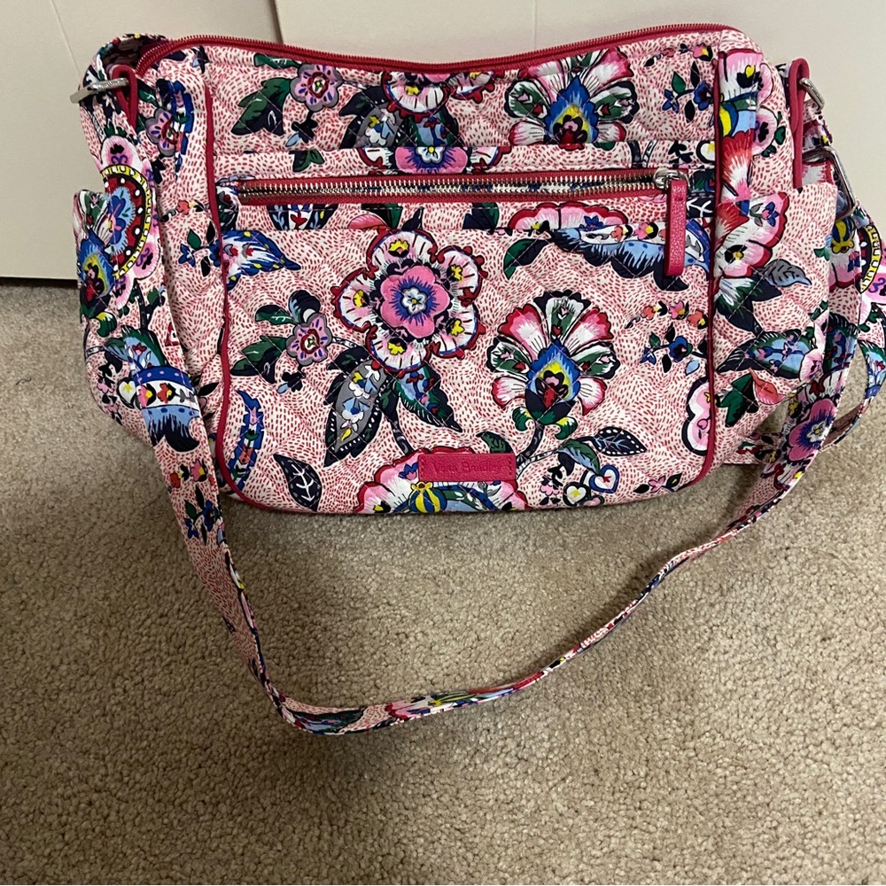 Vera bradley on the go crossbody in Stitched Flowers